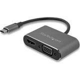 StarTech USB-C To VGA and HDMI Adapter - 2-in-1 - 4K 30Hz - Space Gray