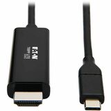 Tripp Lite series U444-009-H4K6BE USB-C to HDMI Adapter, M/M, Black, 9 ft.