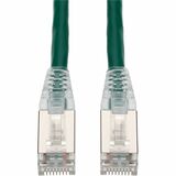 AddOn 23ft RJ-45 (Male) to RJ-45 (Male) Shielded Microboot, Snagless Green Cat6 STP PVC Copper Patch Cable