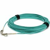 AddOn 11m LC (Male) to LC (Male) Straight Aqua OM4 Duplex LSZH Fiber Patch Cable