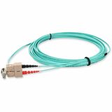 AddOn 10m LC (Male) to SC (Male) Straight Aqua OM4 Duplex LSZH Fiber Patch Cable