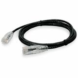 AddOn 2ft RJ-45 (Male) to RJ-45 (Male) Straight Black Cat6 UTP Slim PVC Copper Patch Cable