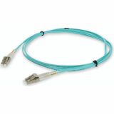 AddOn 2.5m LC (Male) to LC (Male) Straight Aqua OM4 Duplex Fiber OFNR (Riser-Rated) TAA Compliant Patch Cable