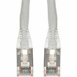 AddOn 1.5ft RJ-45 (Male) to RJ-45 (Male) white Cat6A Straight Shielded Twisted Pair PVC Copper Patch Cable