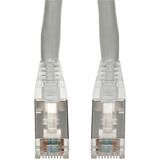 AddOn 12ft RJ-45 (Male) to RJ-45 (Male) Grey Microboot, Snagless Cat6A STP PVC Copper Patch Cable