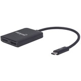 Manhattan USB-C to Dual DisplayPort Adapter - MST Hub