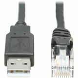 Tripp Lite series U009-006-RJ45-X USB to RJ45 Rollover Console Cable (M/M), Black, 6 ft.