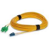 AddOn 21m ASC (Male) to LC (Male) Straight Yellow OS2 Duplex OFNR (Riser-Rated) Fiber Patch Cable