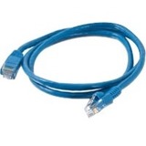 Quiktron Q-Series Patch Cords, CAT5E, Booted, Blue, 1 FT