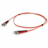 AddOn 1m ST (Male) to ST (Male) Orange OM1 Duplex Fiber OFNR (Riser-Rated) TAA Compliant Patch Cable