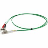 AddOn 5m LC (Male) to ST (Male) Green OM1 Duplex Fiber OFNR (Riser-Rated) Patch Cable