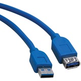 Tripp Lite USB 3.0 SuperSpeed Extension Cable - USB-A to USB-A, M/F, Blue, 16 ft