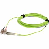 AddOn 3m SC (Male) to LC (Male) Lime Green OM5 Duplex Fiber OFNR (Riser-Rated) Patch Cable