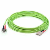 AddOn 1m ST (Male) to SC (Male) Lime Green OM5 Duplex Fiber OFNR (Riser-Rated) Patch Cable