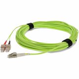 AddOn 20m SC (Male) to LC (Male) Lime Green OM5 Duplex Fiber OFNR (Riser-Rated) Patch Cable