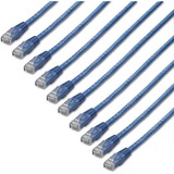 StarTech 3 ft CAT6 Patch Cable - 10 Pack - 100% Copper Wire - Blue