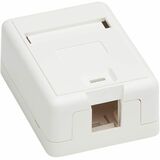 Tripp Lite series Surface-Mount Box for Keystone Jack - 1 Port, White