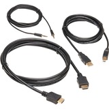 Tripp Lite by Eaton HDMI KVM Cable Kit - 4K HDMI, USB 2.0, 3.5 mm Audio (M/M), Black, 6 ft.