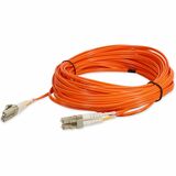 AddOn 11m LC (Male) to LC (Male) Straight Orange OM4 Duplex Fiber OFNR (Riser-Rated) Patch Cable