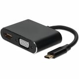 AddOn 7in USB-C Male to HDMI (4K), VGA Female Hub with Aluminum Housing