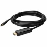 AddOn 6ft USB-C Male to HDMI (4K) Male Black Cable