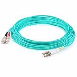 AddOn 13m LC (Male) to SC (Male) Straight Aqua OM4 Duplex Plenum Fiber Patch Cable