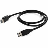 AddOn 15ft USB 3.0 (A) Male to Female Black Cable