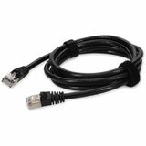 AddOn 2ft RJ-45 (Male) to RJ-45 (Male) Black Snagless Cat6A STP PVC Copper Patch Cable