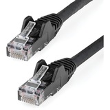 StarTech 6in LSZH CAT6 Ethernet Cable - Black Snagless Patch Cord