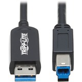 Tripp Lite by Eaton U328F-15M USB 3.2 Gen 1 Fiber Active Optical Cable, M/M, Black, 15 m (49 ft.)