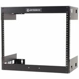 Ortronics Wall Mount Rack - Fixed - 8RU - 17.75 in H X 19.78 in W X 12 in D - Black