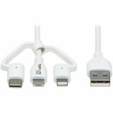 Tripp Lite series Safe-IT M101AB-004-LMCW Lightning/Micro-USB/USB/USB-C Data Transfer Cable