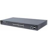 Intellinet 16-Port Gigabit Ethernet PoE+ Web-Managed Switch with 2 SFP Ports