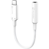 Alogic Elements PRO 10cm USB-C to 3.5mm Audio Adapter - White