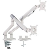 Amer Mounts Dual Monitor Mount with Articulating Arm [Arctic Edition]