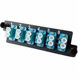 Ortronics Infinium M4 HDFP Adapter Panel, MM OM3/OM4, 6 LC,Duplex, 12F, Aqua