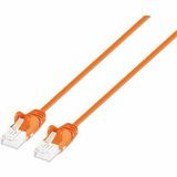 Intellinet Cat6 U/UTP Slim Network Patch Cable, 1 ft., Orange