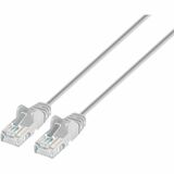 Intellinet Cat6 U/UTP Slim Network Patch Cable, 14 ft., Gray