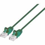 Intellinet Cat6 U/UTP Slim Network Patch Cable, 10 ft., Green