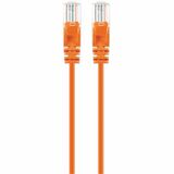Intellinet Cat6 U/UTP Slim Network Patch Cable, 10 ft., Orange