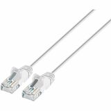 Intellinet Cat6 U/UTP Slim Network Patch Cable, 7 ft., White