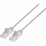 Intellinet Cat6 U/UTP Slim Network Patch Cable, 1 ft., Gray