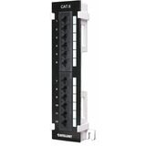 Intellinet Patch Panel, Cat6, Wall-mount, UTP, 12 Port, Black