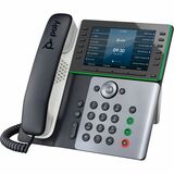Poly Edge E500 IP Phone and PoE-Enabled with Power Supply
