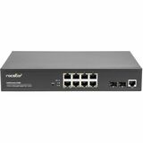 Rocstor SolidConnect SCM8 8-Port PoE+ Gigabit Managed Switch with 2 SFP Ports (Y10S009-B1)