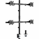 Rocstor Desk-Mount Quad-Monitor Arm - Articulating - Heavy Duty Steel