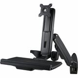 Amer Sit Stand Combo Workstation Wall Mount System (Black)