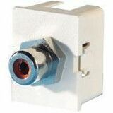 Ortronics RCA F/F (red insulator), 180 degree exit, fog white