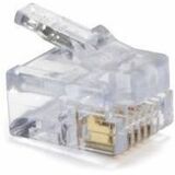 NSI EZ-RJ12/11 Pass-Through RJ12/RJ11 Connectors with Long Tab - 50pcs in Clamshell