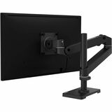 Ergotron LX Pro Desk Monitor Arm, Tall Pole (Black) Single Monitor Mount